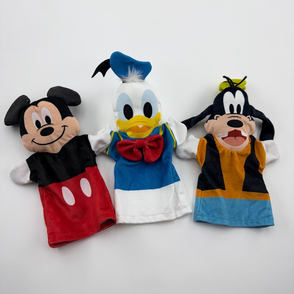 Melissa & Doug Disney Baby Mickey Donald Goofy Hand Puppets Set of 3